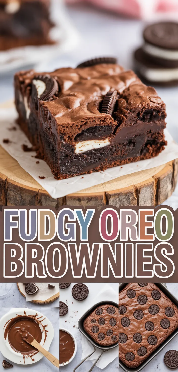 A photo of Fudgy Oreo Brownies Recipe