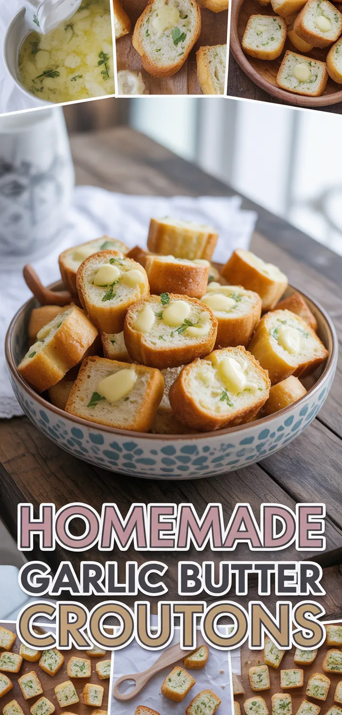 A photo of Homemade Garlic Butter Croutons Recipe