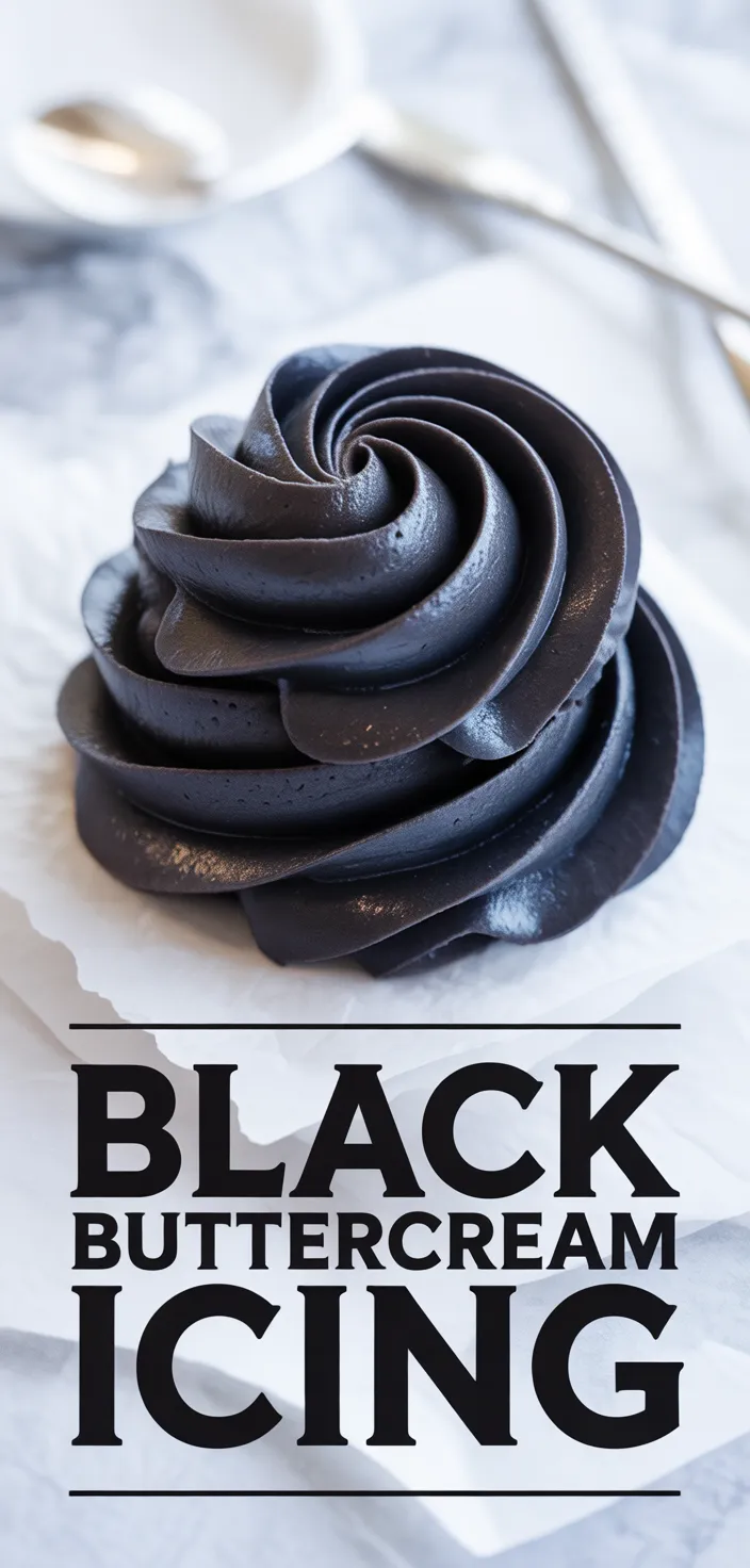 A photo of How To Make Black Icing {Buttercream Frosting} Recipe