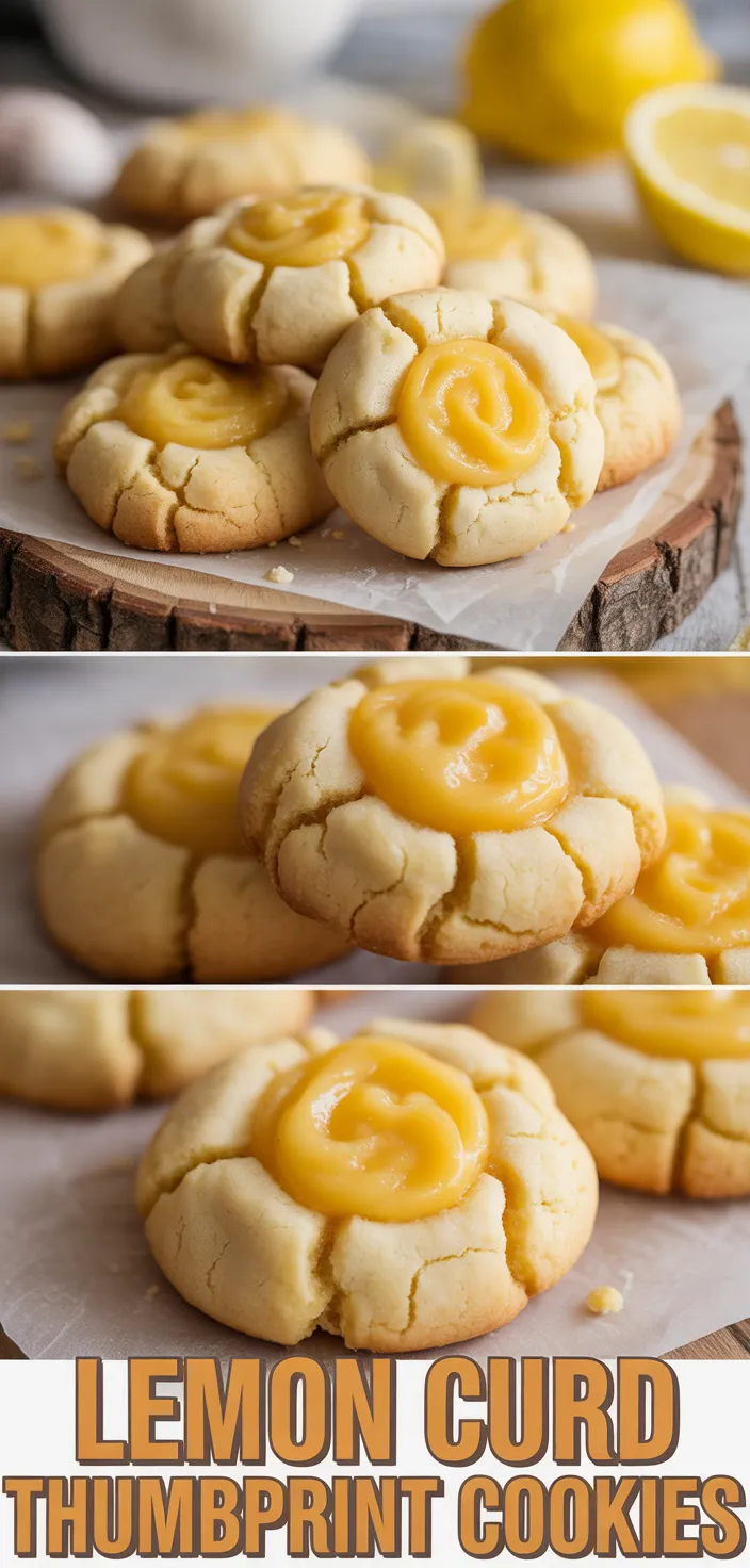 A photo of Lemon Curd Thumbprint Cookies Recipe