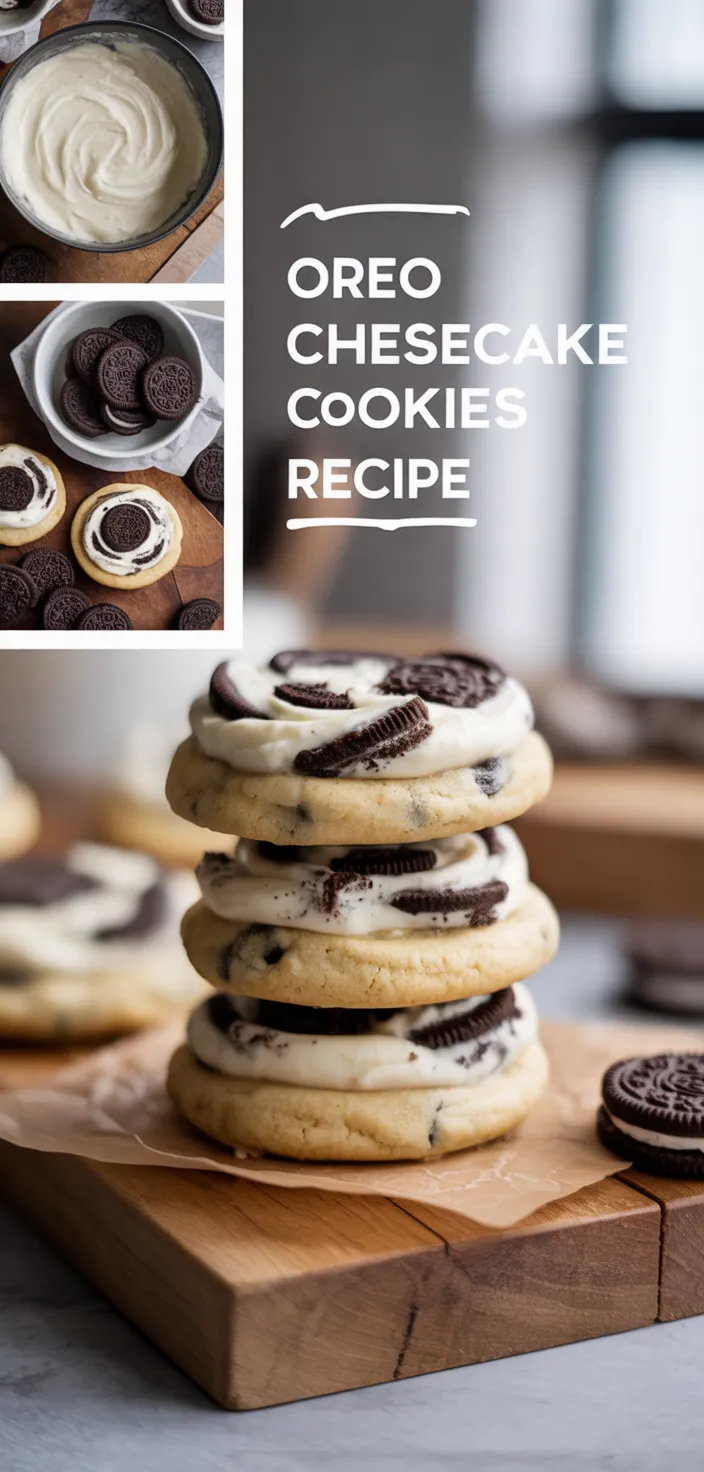 A photo of Oreo Cheesecake Cookies Recipe