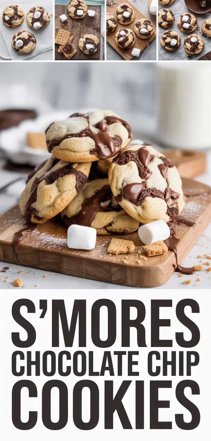 A photo of S'mores Chocolate Chip Cookies Recipe