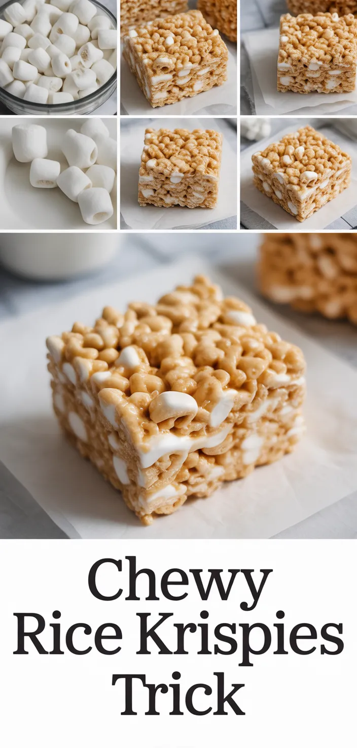 A photo of Vintage Kellogg's Rice Krispies Treats With A Secret Trick For Making Them Chewy & Moist! Recipe
