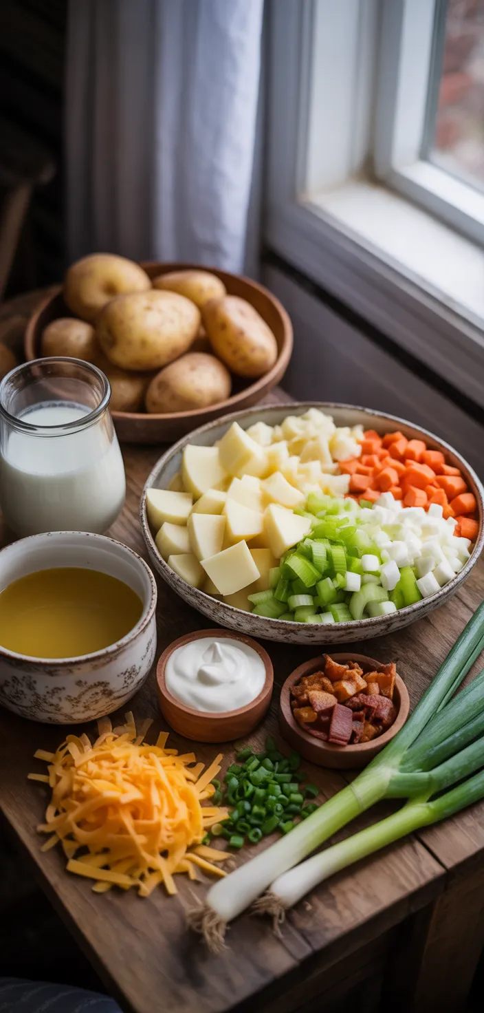 Ingredients photo for Easy Creamy Potato Soup Recipe