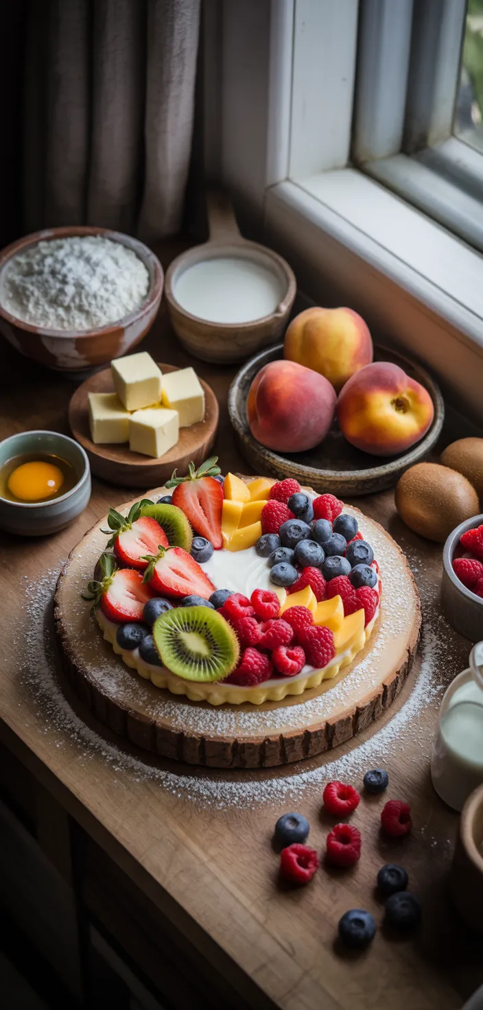 Ingredients photo for Fresh Fruit Tart Recipe