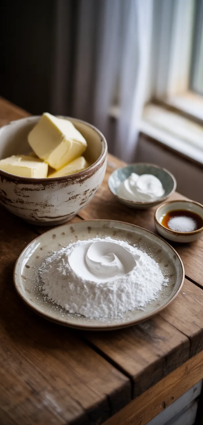 Ingredients photo for How To Frost A Cake With Smooth Buttercream Recipe
