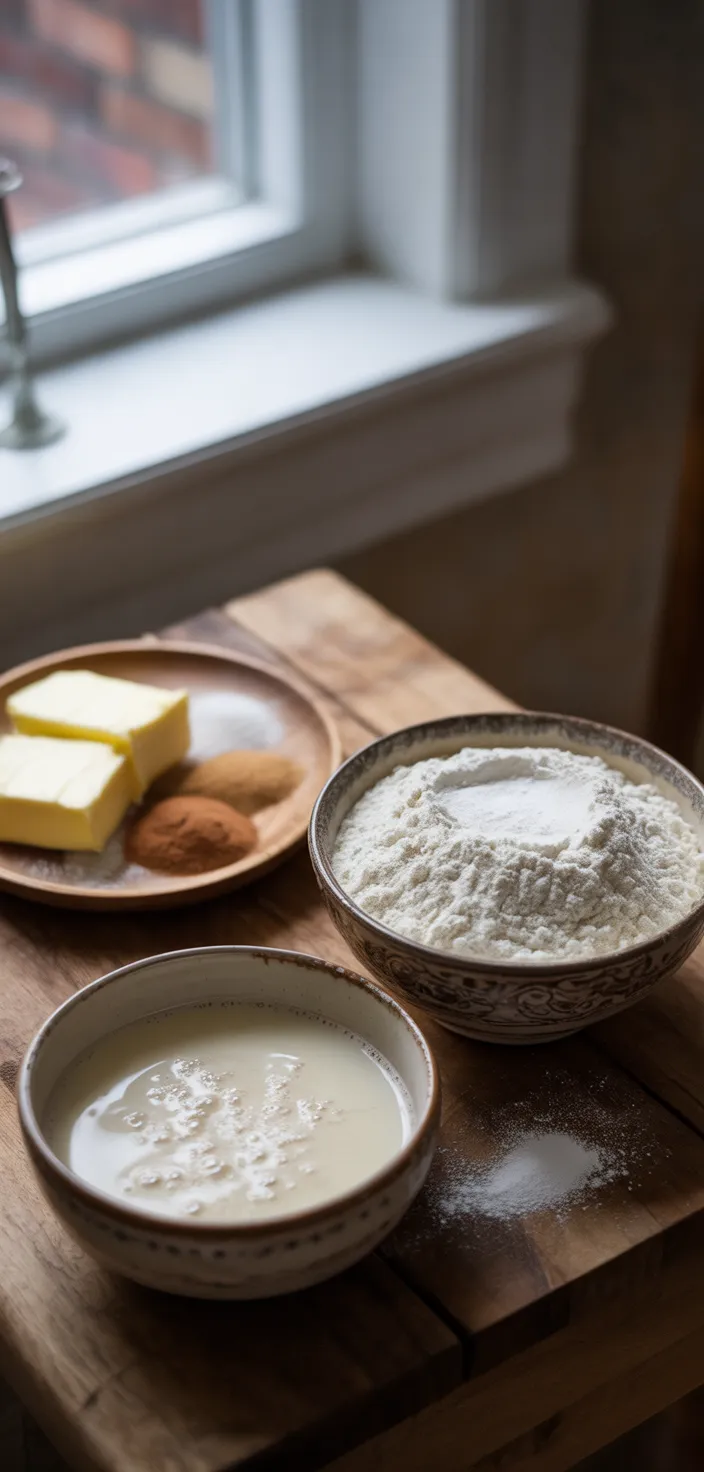 Ingredients photo for Old Fashioned Cinnamon Rolls Recipe (Soft & Gooey)