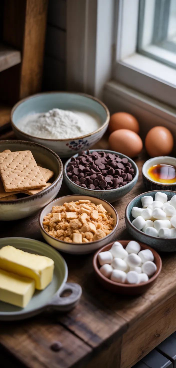 Ingredients photo for S'mores Chocolate Chip Cookies Recipe