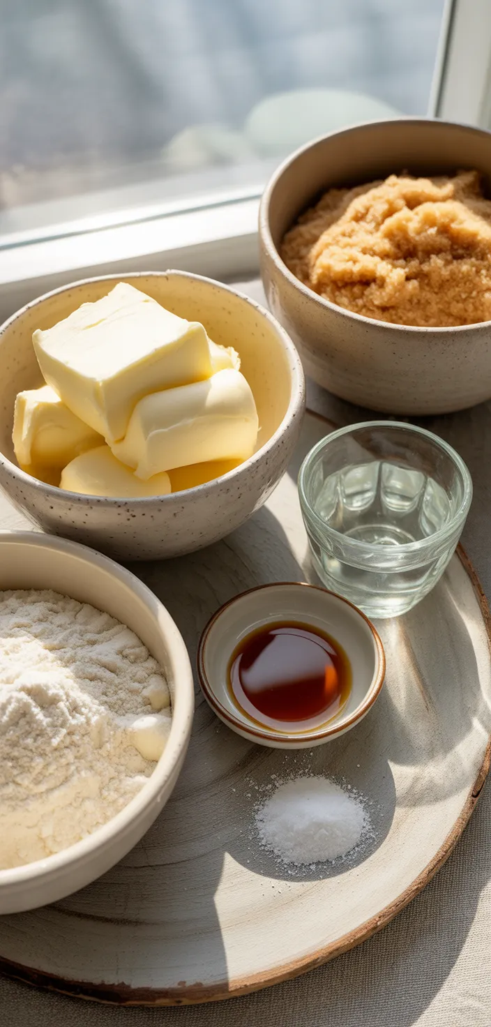 Ingredients photo for Smooth Brown Sugar Buttercream Frosting (No Grain!) Recipe