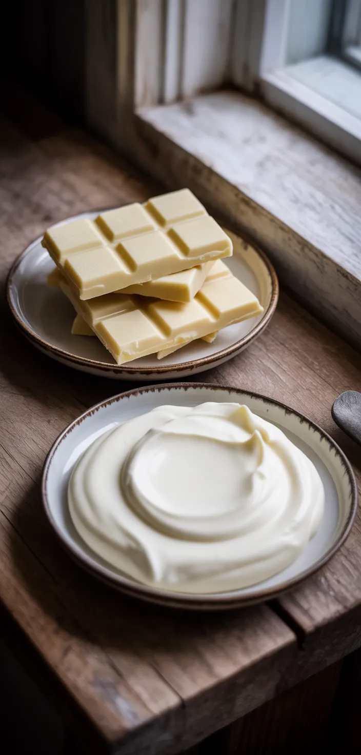 Ingredients photo for White Chocolate Ganache Filling Recipe