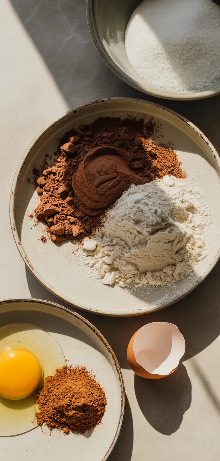 Ingredients photo for Chewy Chocolate Crinkle Cookies Recipe