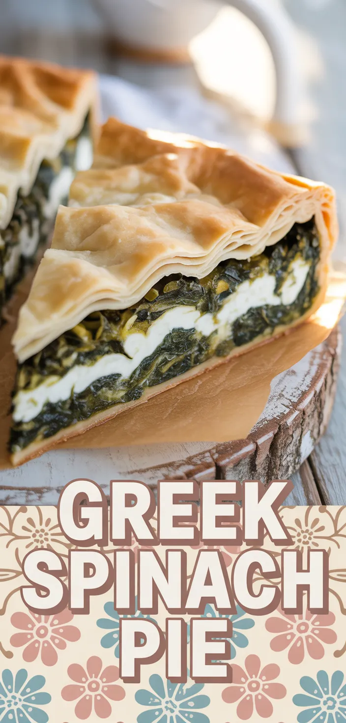 A photo of Authentic Greek Spanakopita – Spinach And Feta Pie Recipe