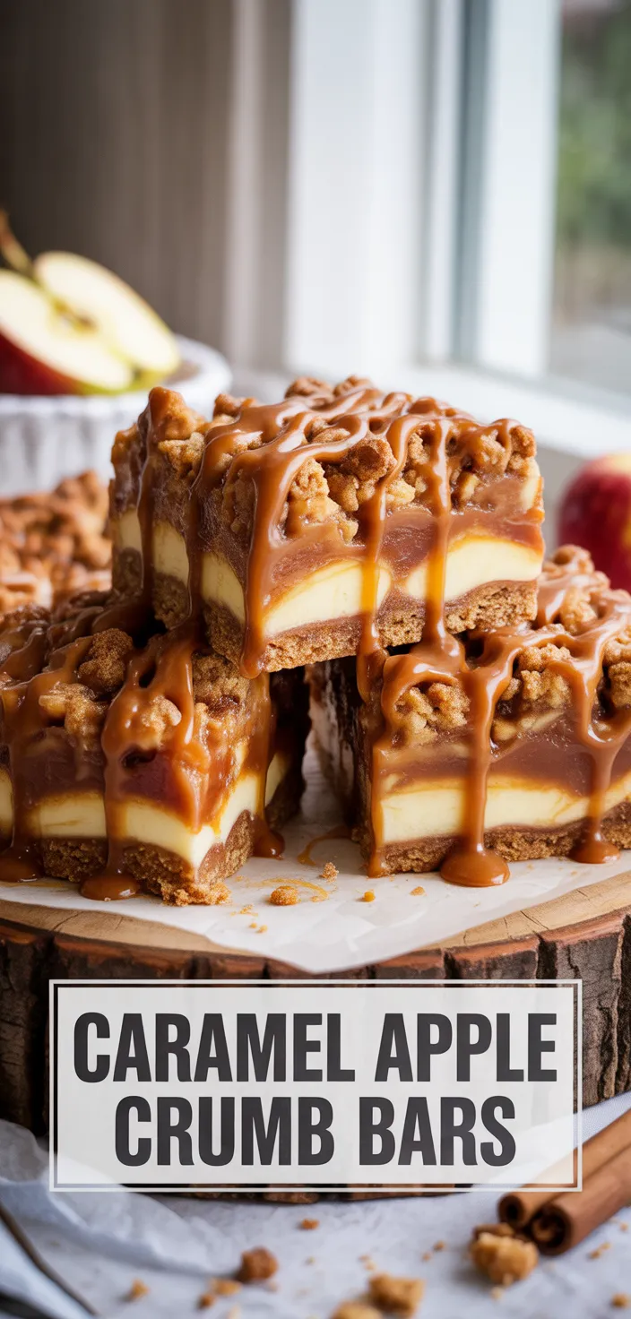 A photo of Caramel Apple Crumb Bars. Recipe