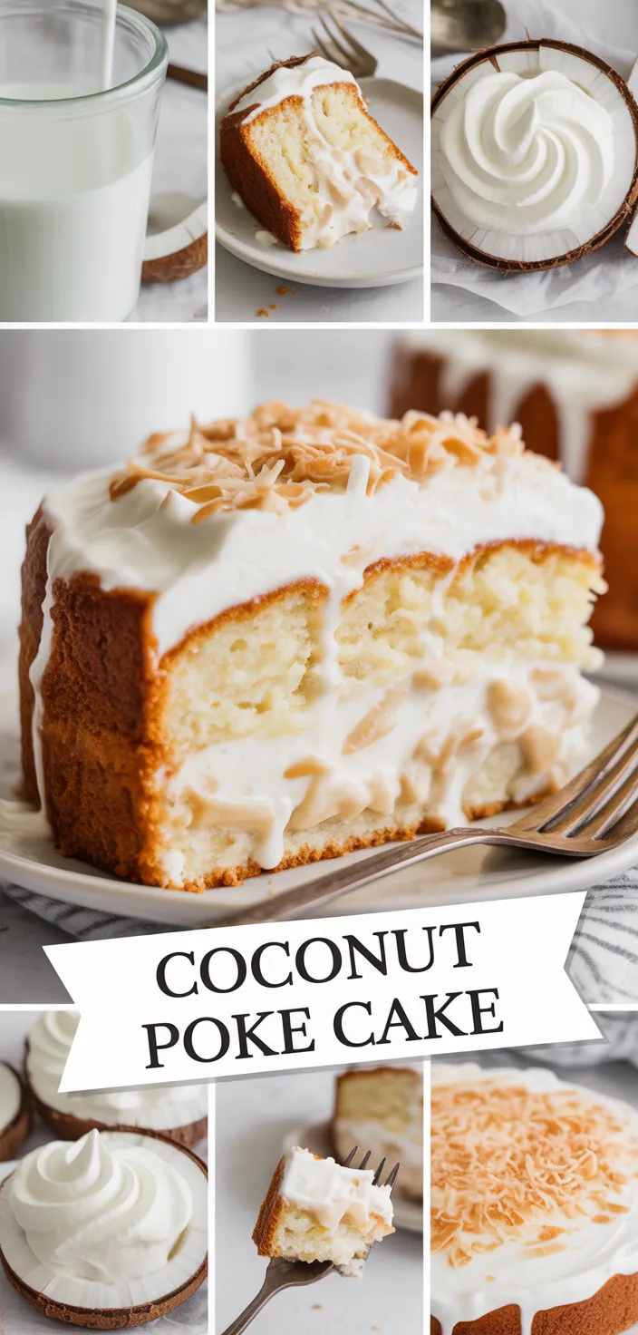 A photo of Coconut Poke Cake Recipe