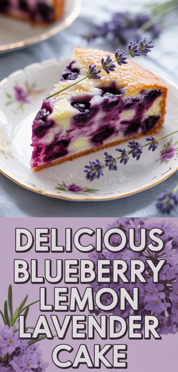 A photo of Delicious Blueberry Lemon Lavender Cake Recipe