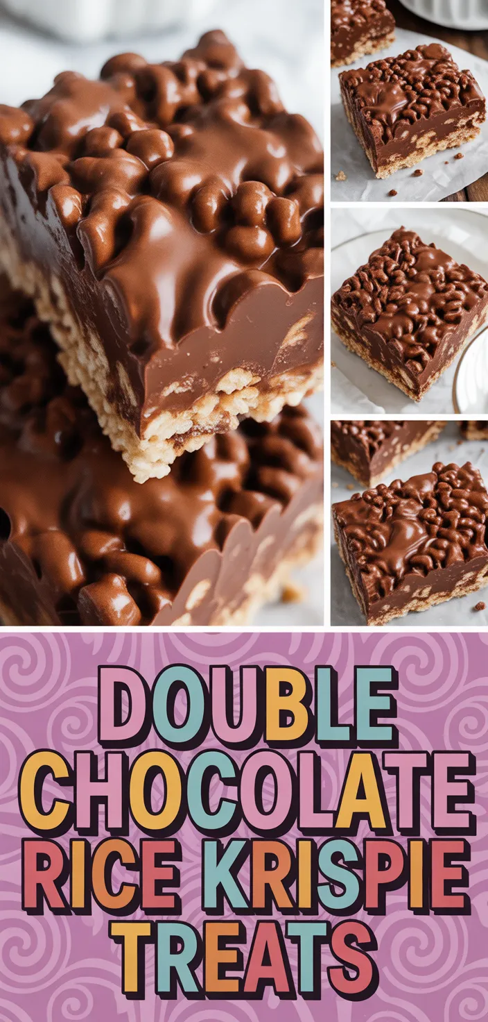 A photo of Double Chocolate Rice Krispie Treats Recipe