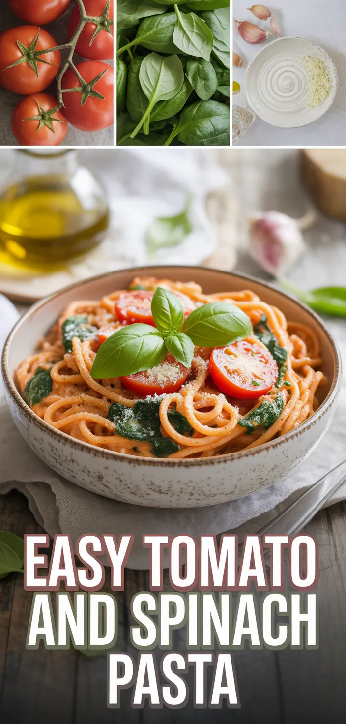 A photo of Easy Tomato And Spinach Pasta Recipe