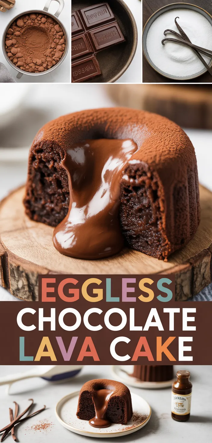 A photo of Homemade Eggless Chocolate Lava Cake Recipe