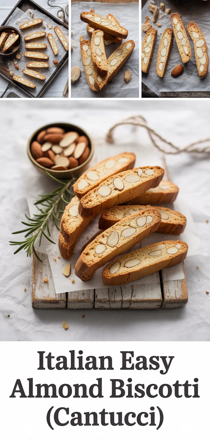 A photo of Italian Easy Almond Biscotti (Cantucci) Recipe