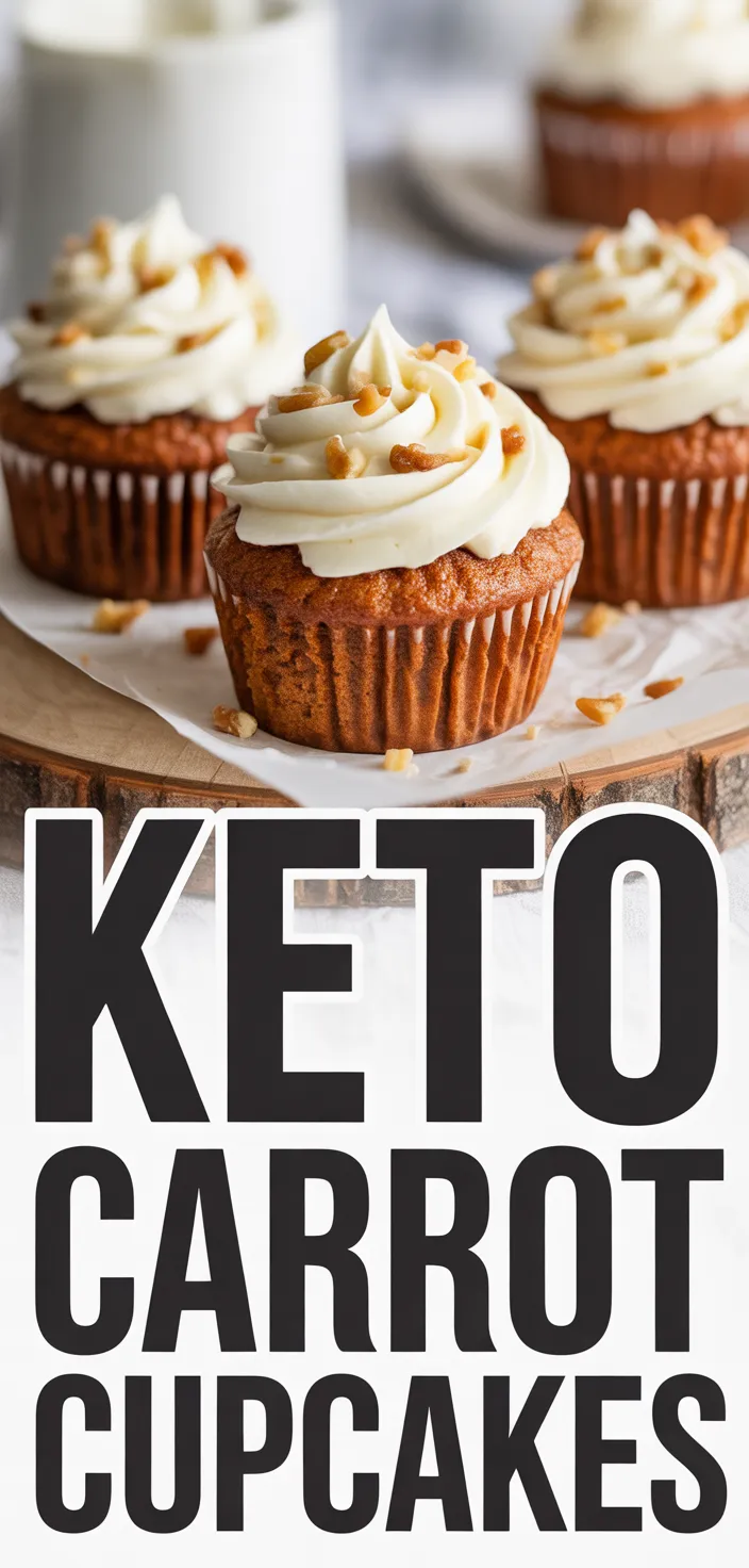 A photo of Keto Carrot Cupcakes Recipe