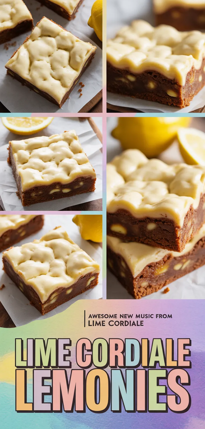 A photo of Lemonies (Lemony Brownies). Awesome New Music From Lime Cordiale. Recipe