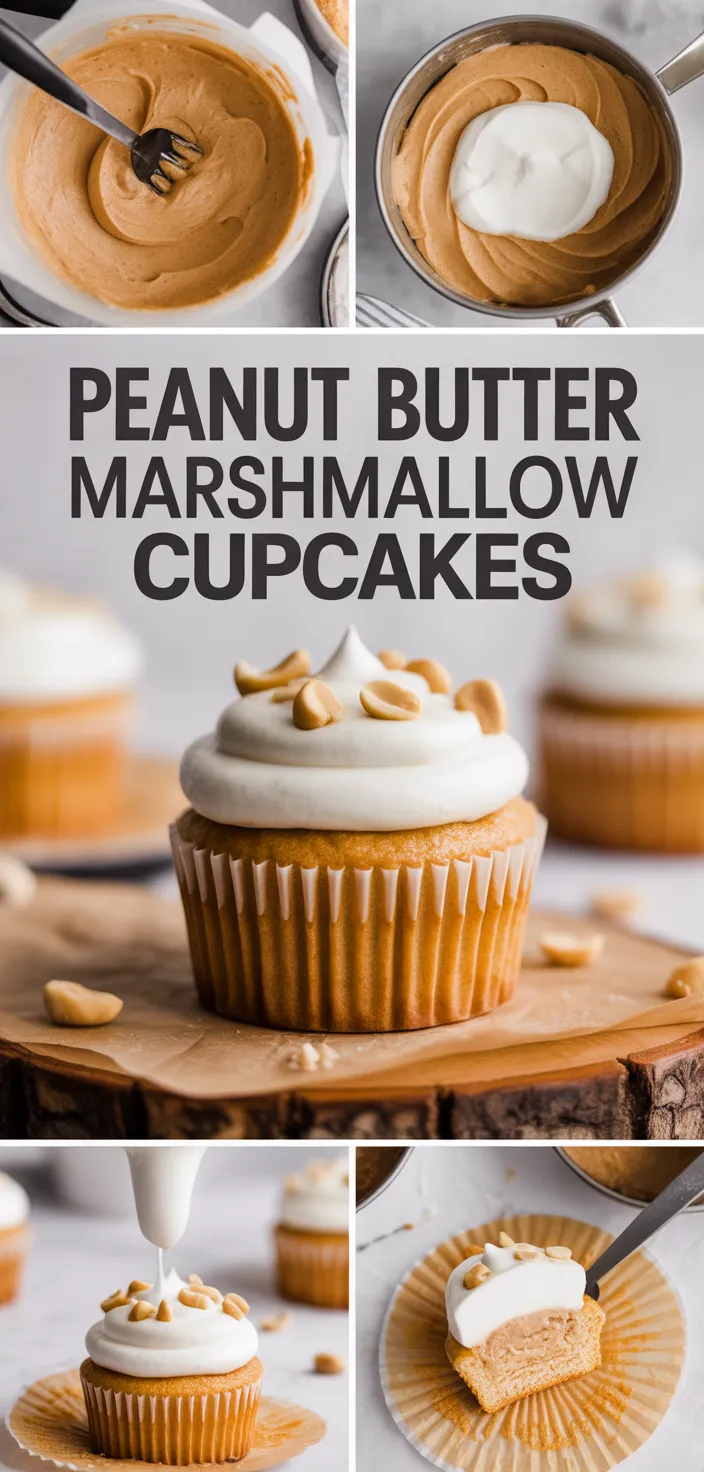 A photo of Peanut Butter Marshmallow Cupcakes Recipe