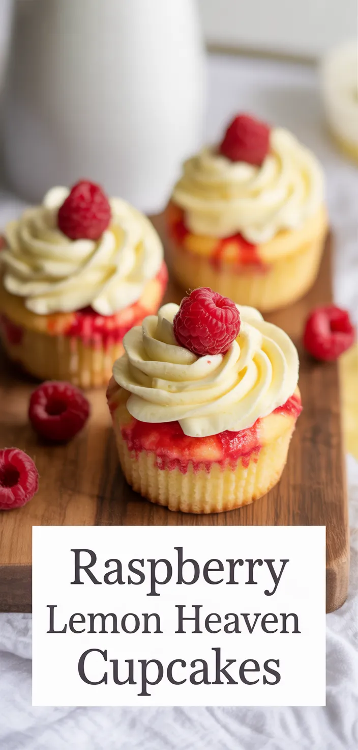 A photo of Raspberry Lemon Heaven Cupcakes Recipe