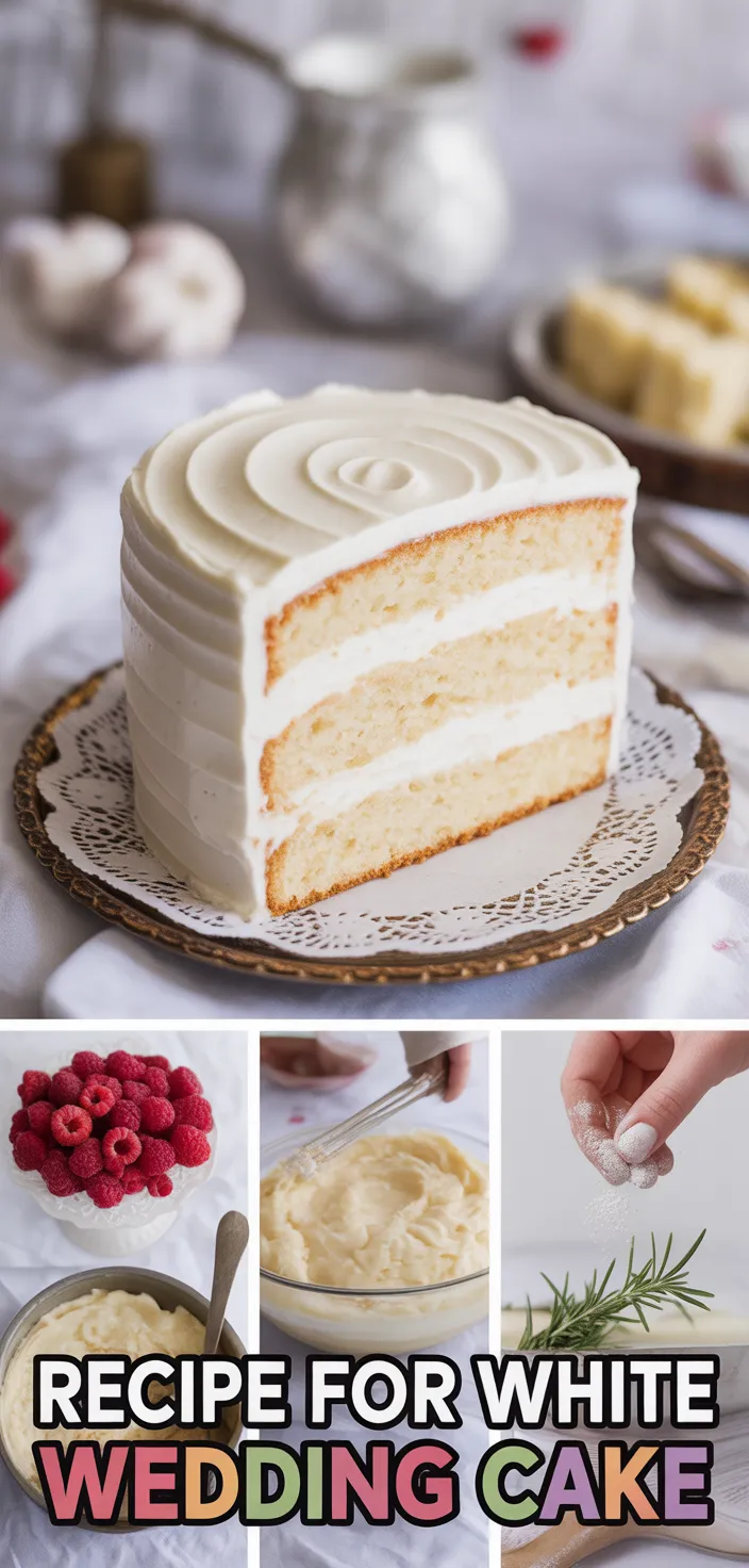 A photo of Recipe For White Wedding Cake