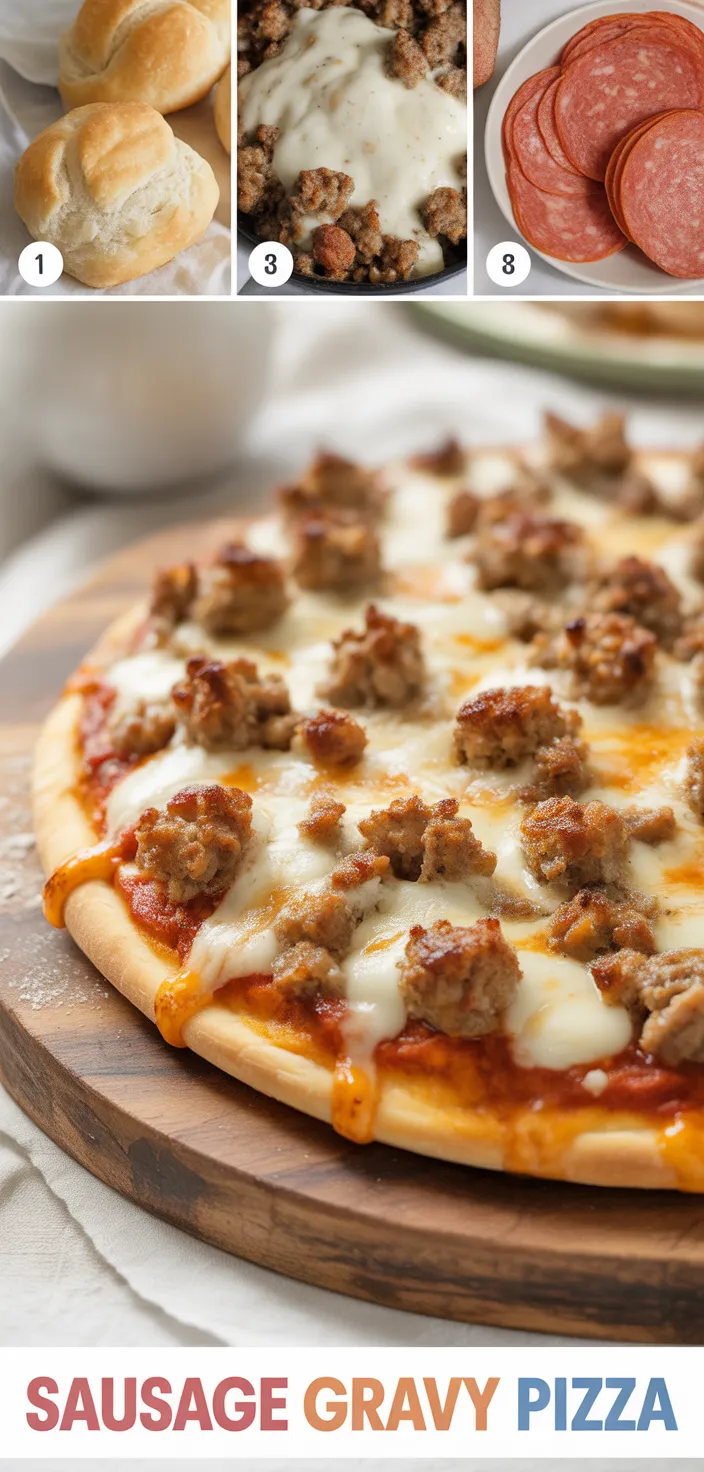A photo of Sausage Gravy Breakfast Pizza Recipe You'll Love