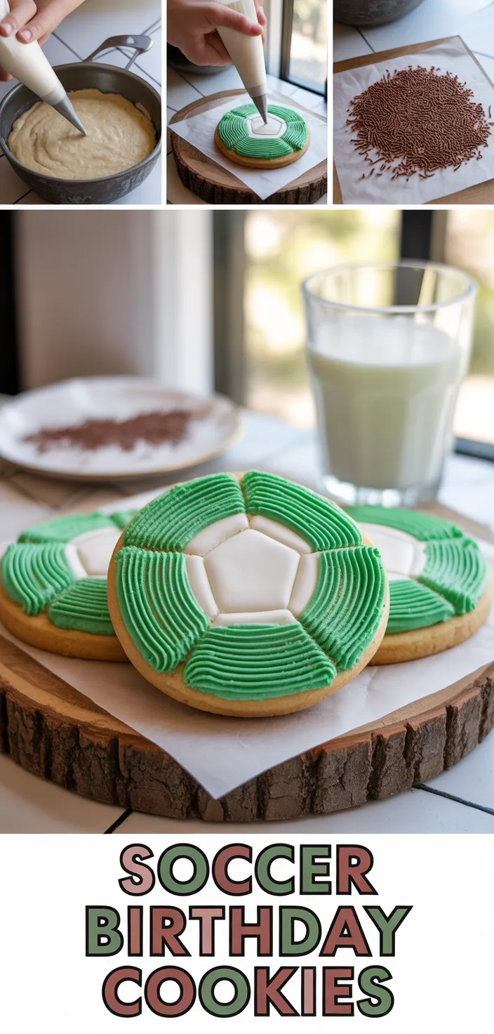 A photo of Soccer Cookies For A Winning Birthday Celebration Recipe
