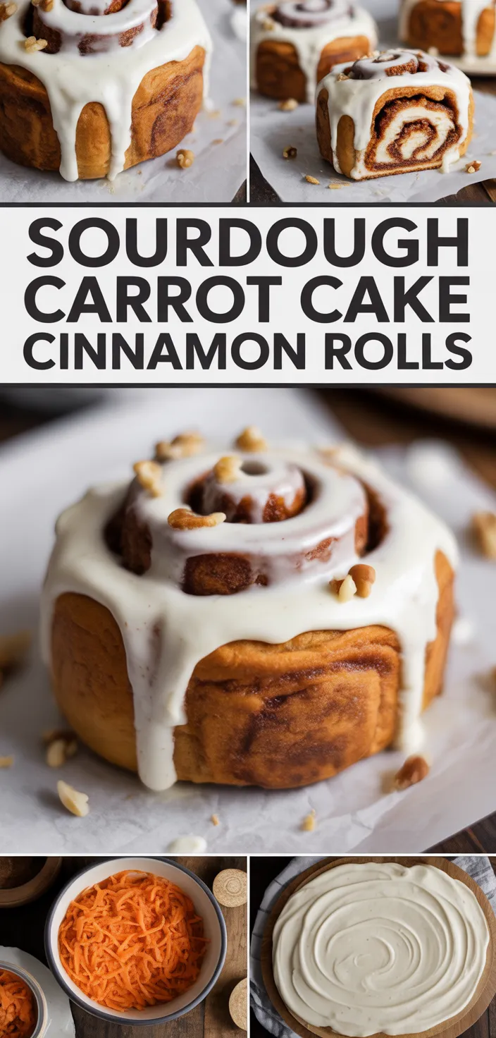 A photo of Sourdough Carrot Cake Cinnamon Rolls Recipe