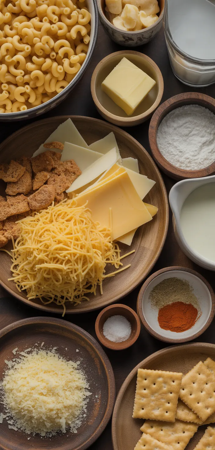 Ingredients photo for Creamy Dutch Oven Mac And Cheese Recipe