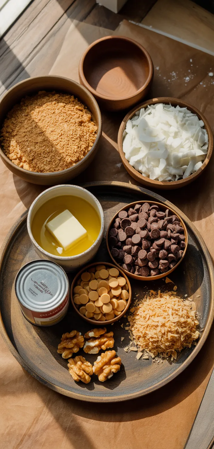 Ingredients photo for Dreamy Seven Layer Magic Bars Recipe