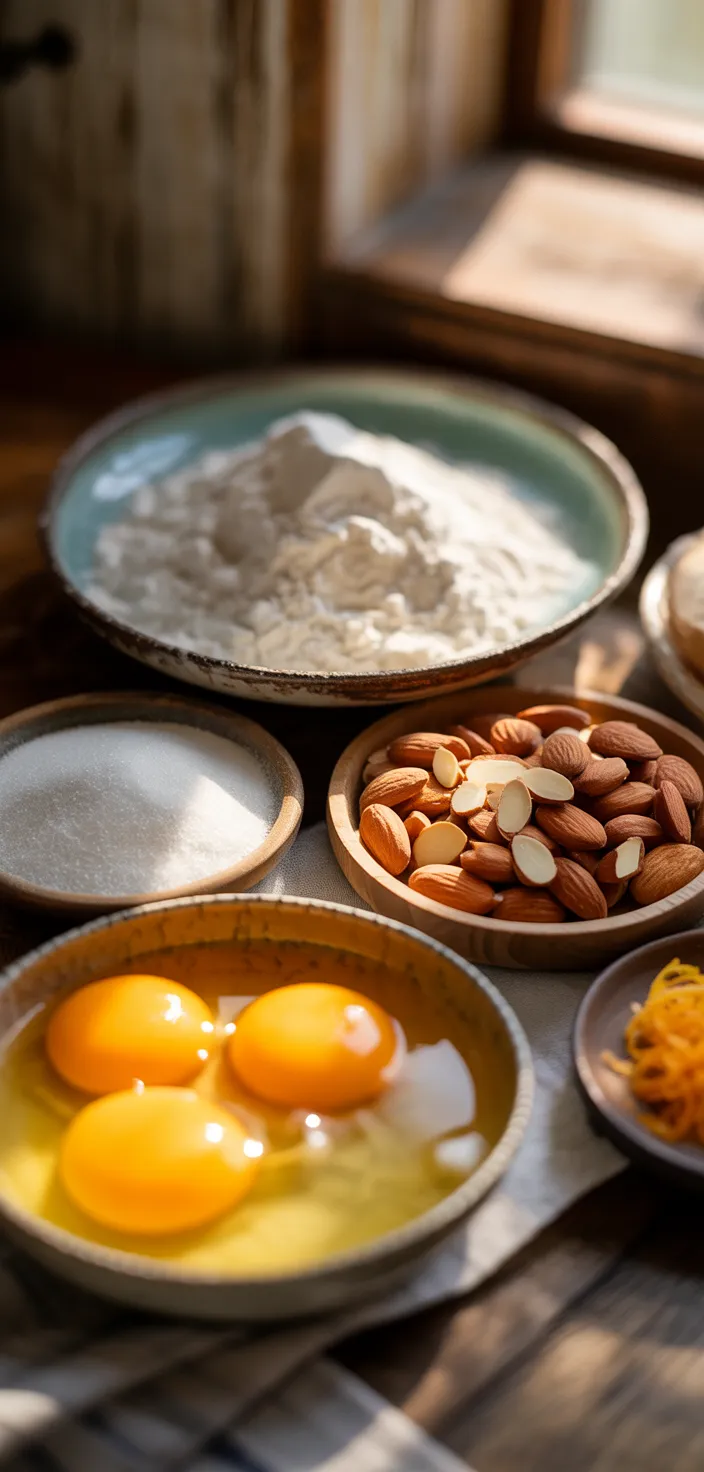 Ingredients photo for Italian Easy Almond Biscotti (Cantucci) Recipe