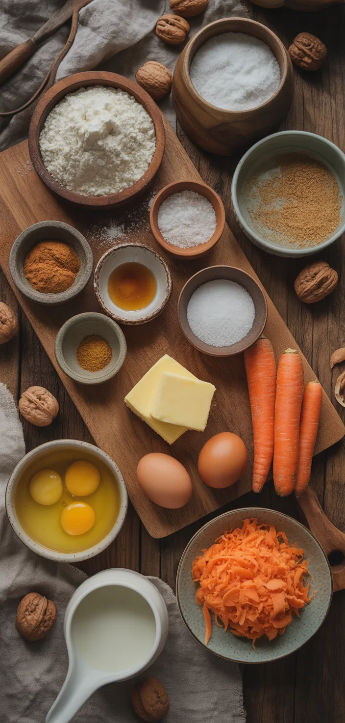 Ingredients photo for Keto Carrot Cupcakes Recipe