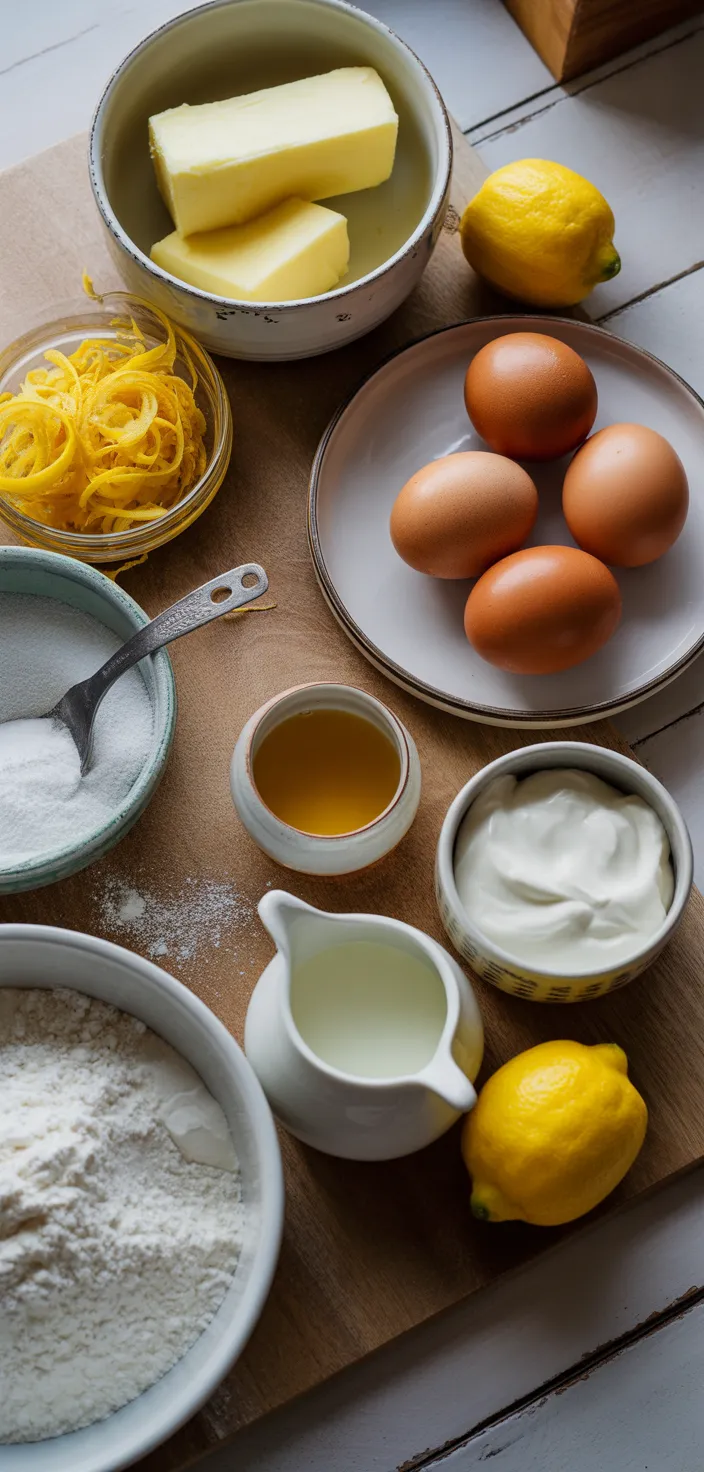 Ingredients photo for Lemon Pound Cake Recipe