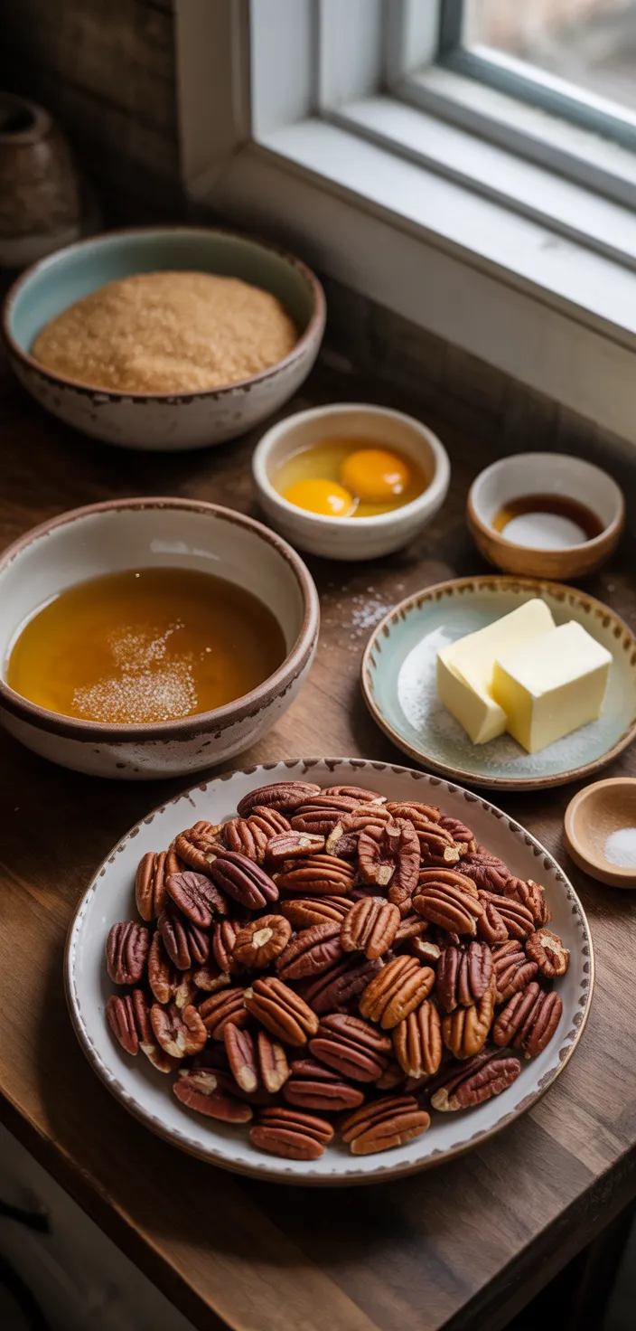 Ingredients photo for Mini Pecan Pies Recipe