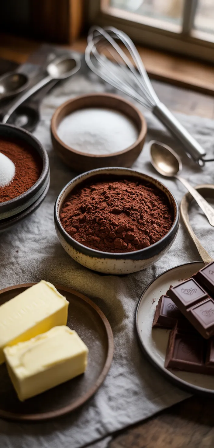 Ingredients photo for Nanny's Black Midnight Cake Recipe