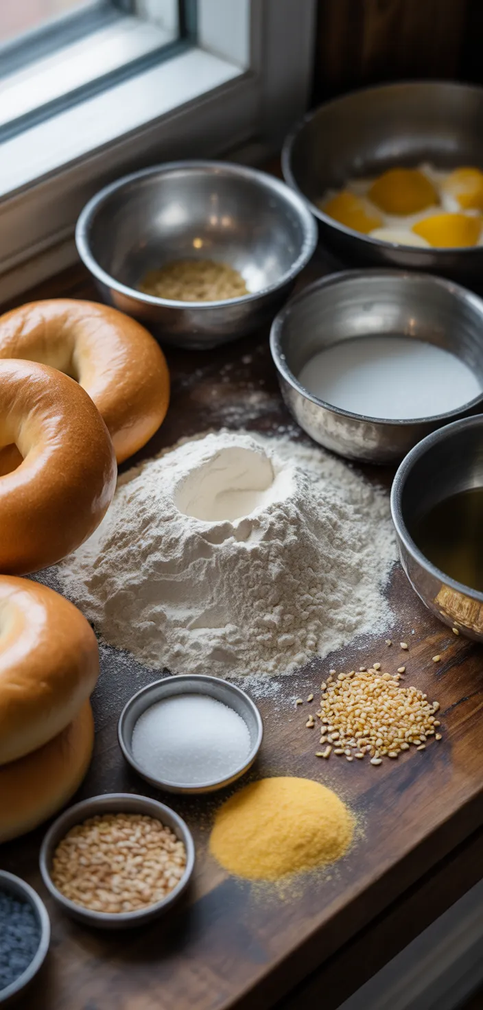 Ingredients photo for New York Style Bagels Recipe