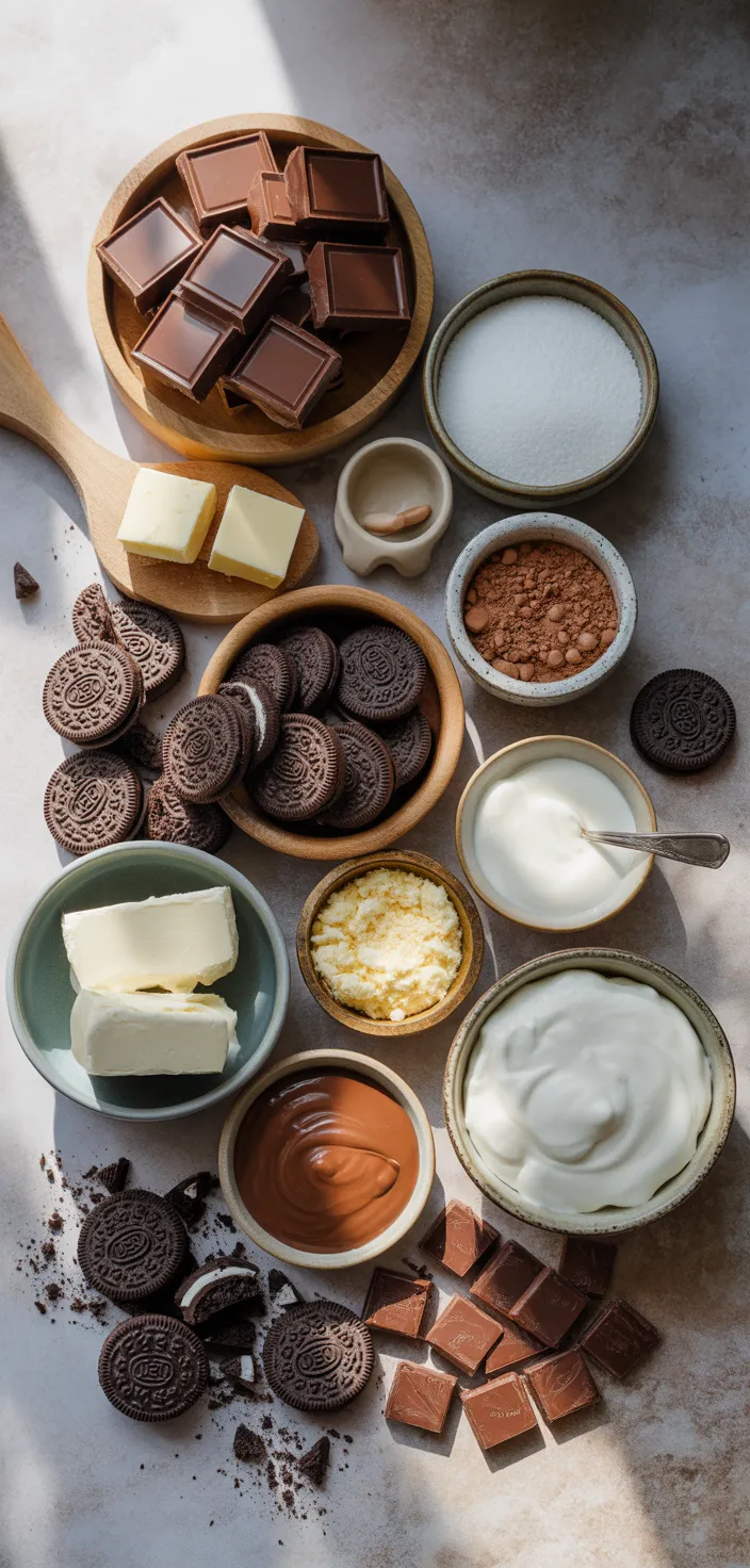 Ingredients photo for Oreo Brookie Cheesecake Recipe