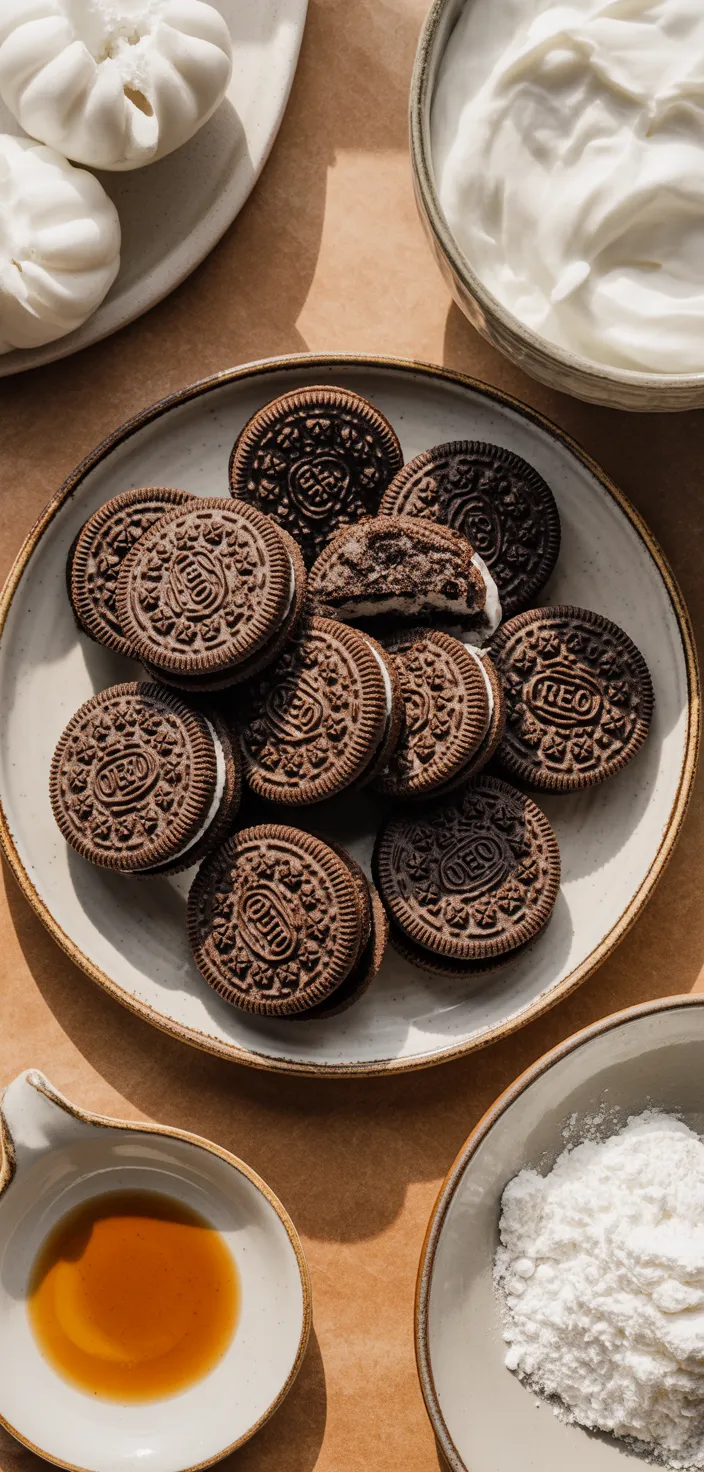 Ingredients photo for Oreo Icebox Cake Recipe