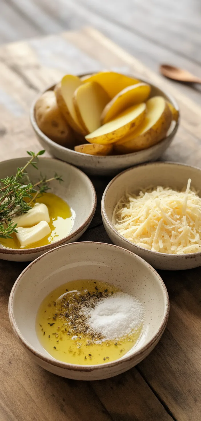Ingredients photo for Parmesan Potato Stacks Recipe