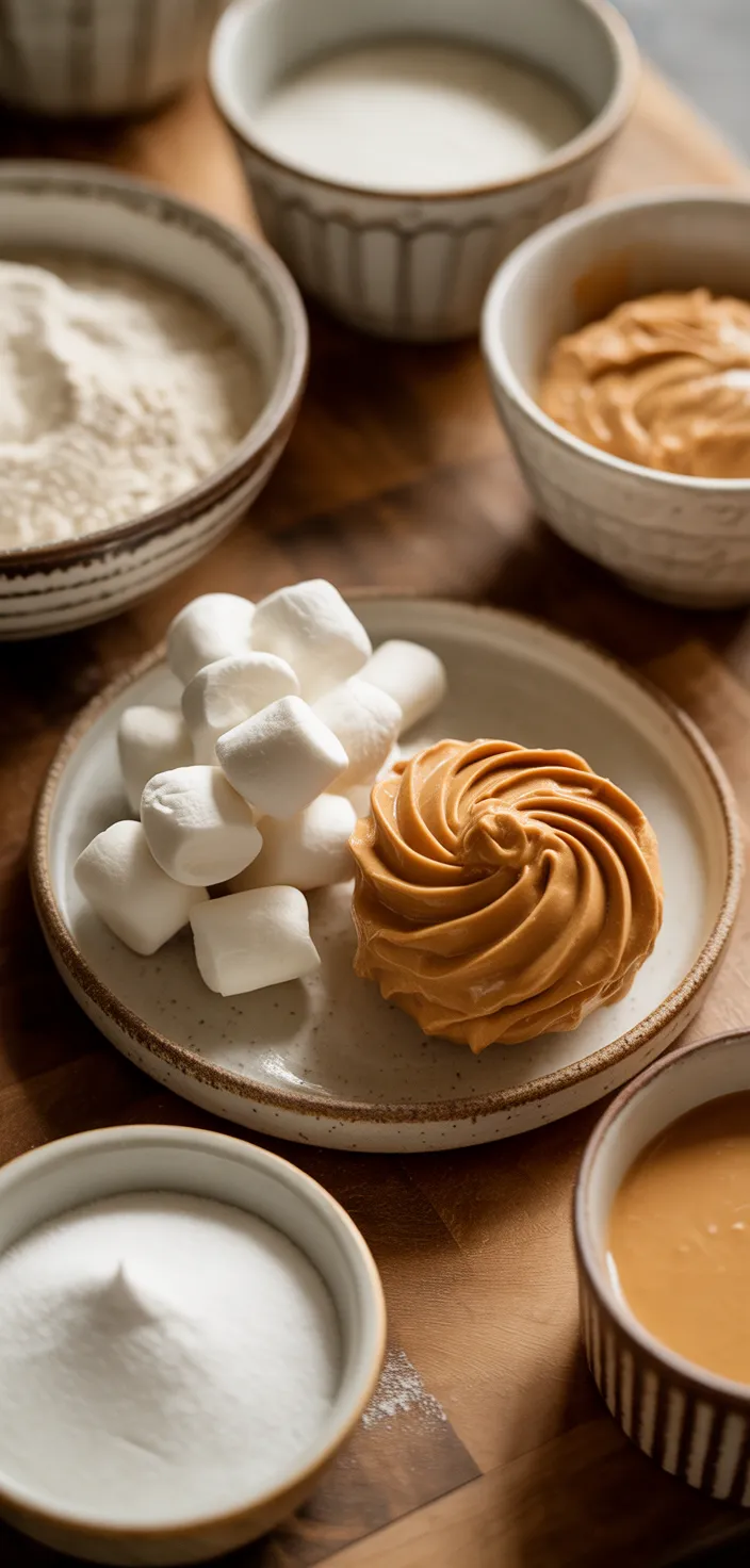 Ingredients photo for Peanut Butter Marshmallow Cupcakes Recipe