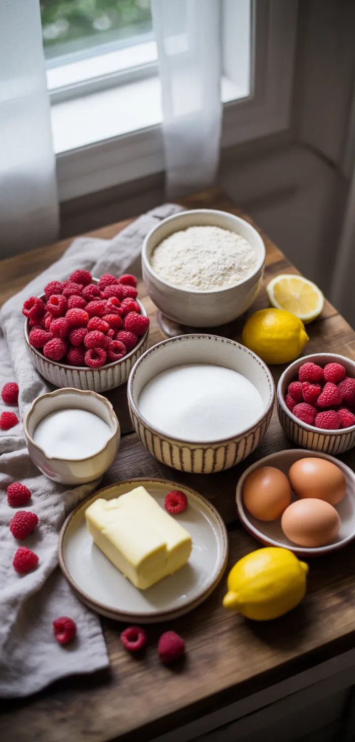 Ingredients photo for Raspberry Lemon Heaven Cupcakes Recipe