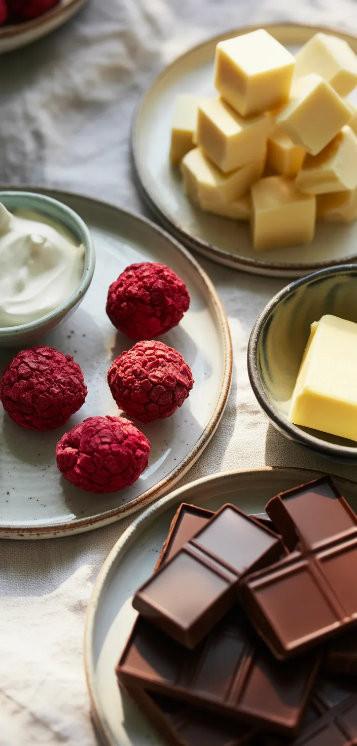 Ingredients photo for Raspberry Truffles Recipe