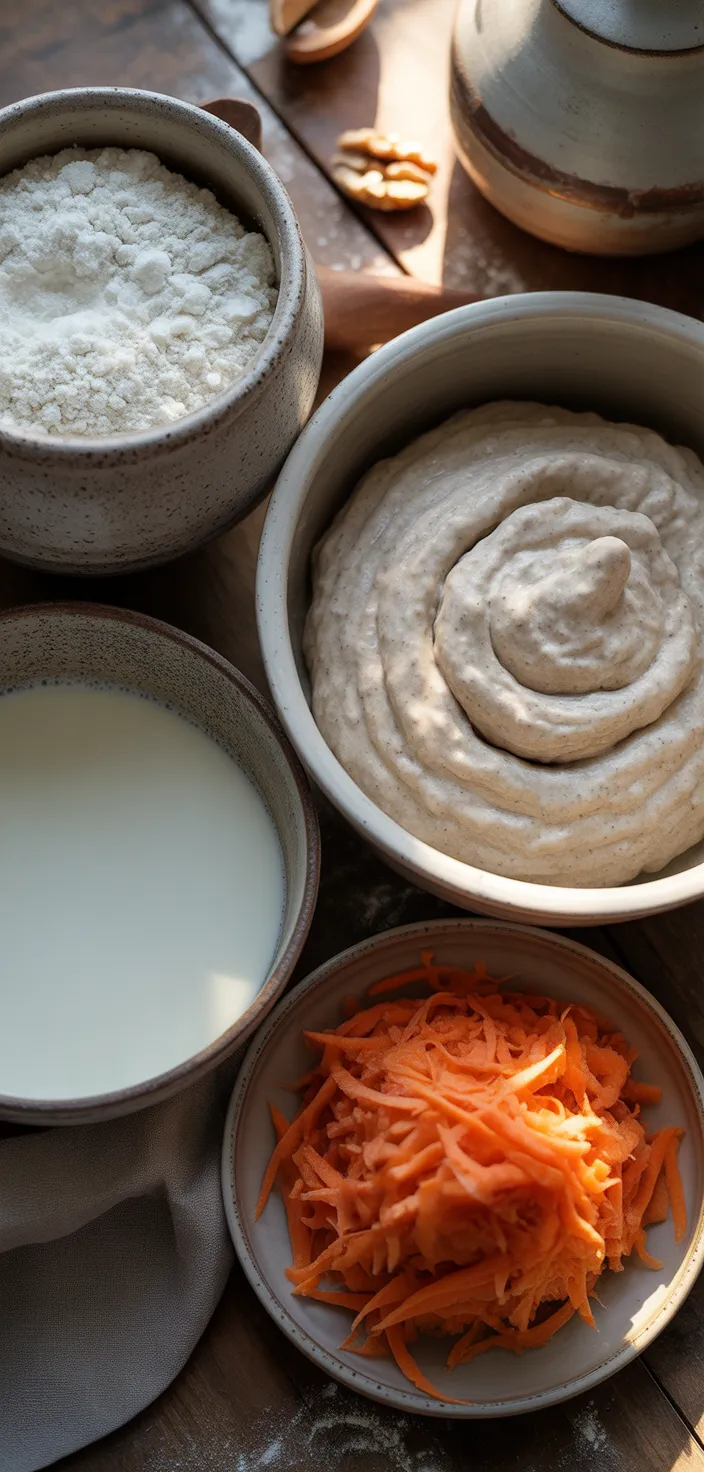 Ingredients photo for Sourdough Carrot Cake Cinnamon Rolls Recipe