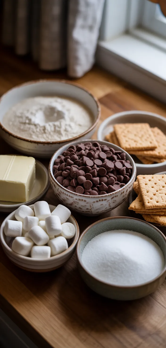 Ingredients photo for Chocolate Chip S'Mores Cookies Recipe