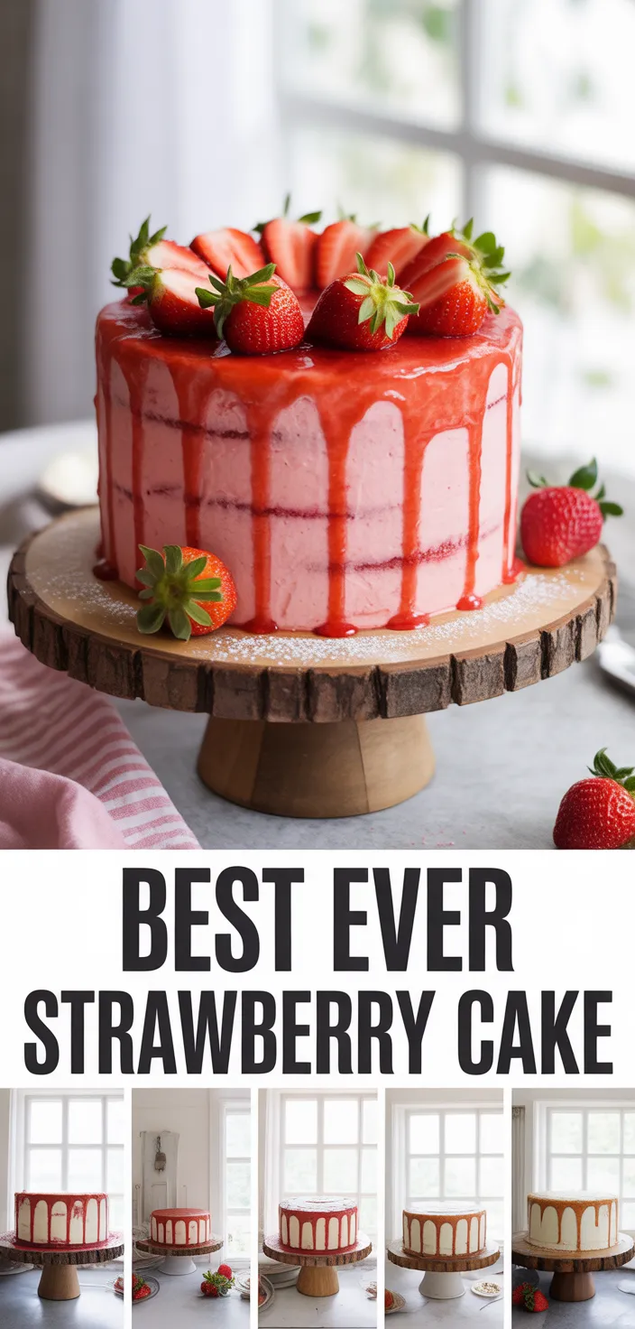 A photo of Best Ever Strawberry Cake Recipe