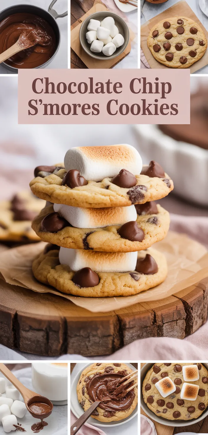 A photo of Chocolate Chip S'Mores Cookies Recipe