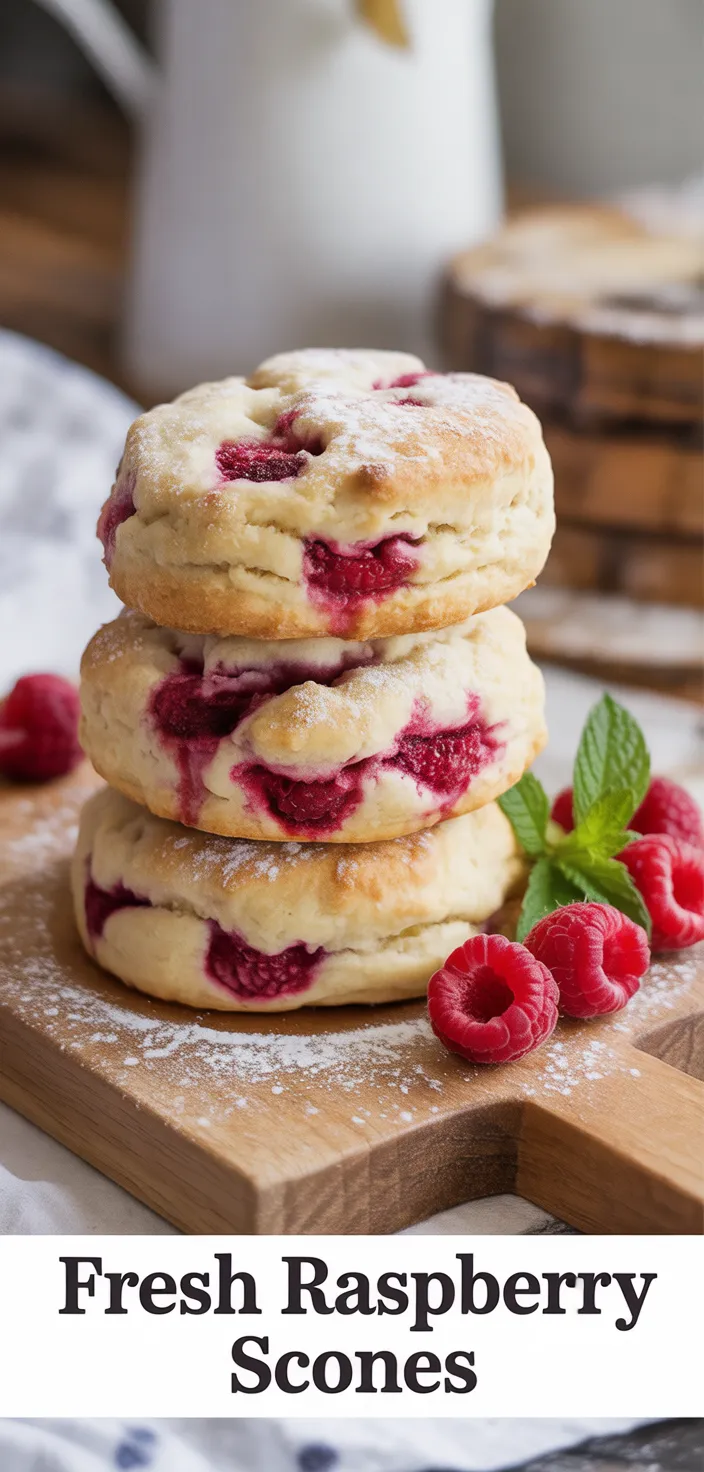 A photo of Fresh Raspberry Scones Recipe